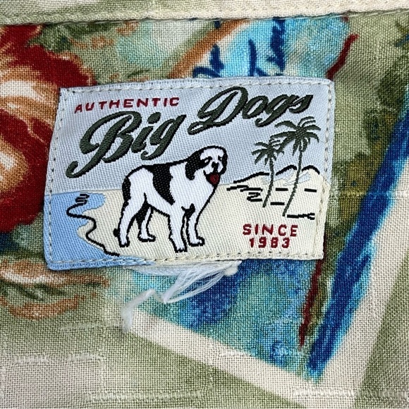 VINTAGE Big Dog Hawaiian Shirt 3X Aloha Button Front - Picture 3 of 10